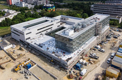 A bird's view of the construction site in Göttingen in August 2013.