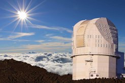 The Daniel K. Inouye Solar Telescope (DKIST), located at Haleakala Observatory on the Hawaiian island of Maui, is the world's largest solar telescope, with a 4-meter aperture. DKIST can observe the Sun in visible to near-infrared wavelengths.
